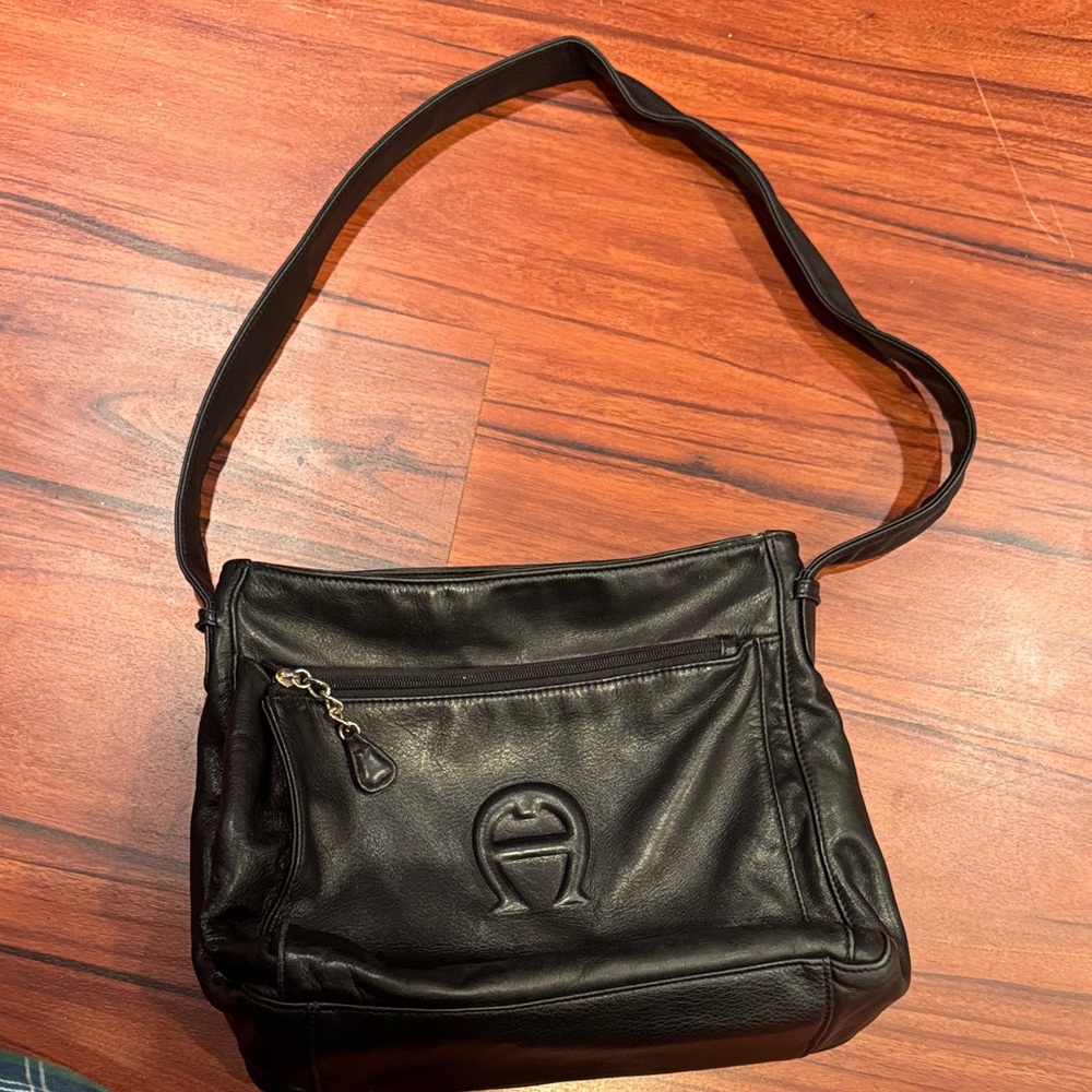 Etienne Aigner Black Leather Handbag
